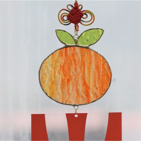 揮春玻璃掛飾工作坊🍊 | 大號年桔